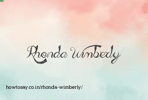 Rhonda Wimberly