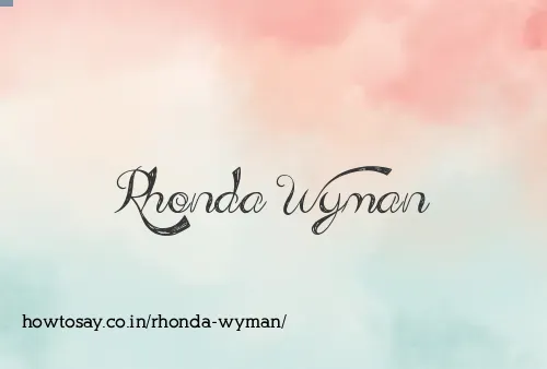 Rhonda Wyman