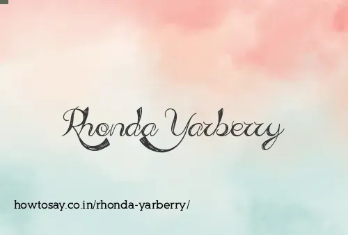 Rhonda Yarberry
