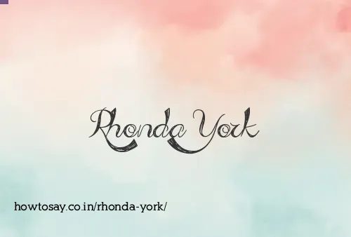 Rhonda York