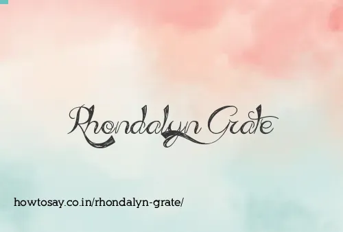 Rhondalyn Grate