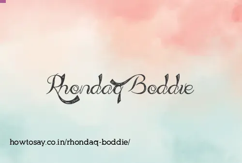 Rhondaq Boddie