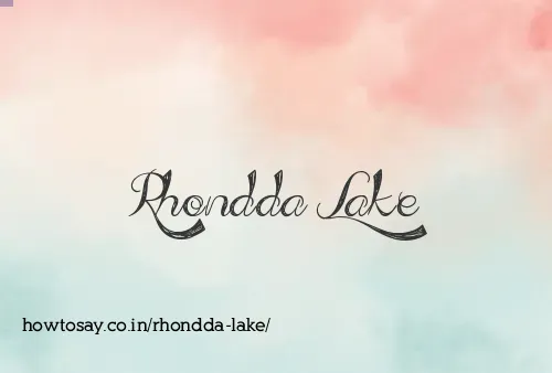 Rhondda Lake