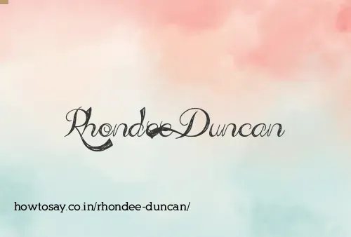 Rhondee Duncan