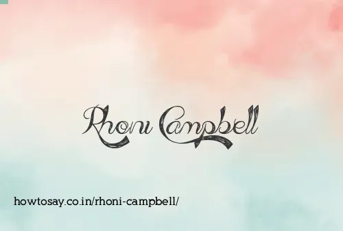 Rhoni Campbell