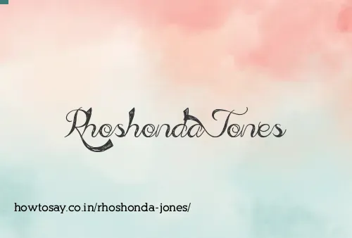 Rhoshonda Jones