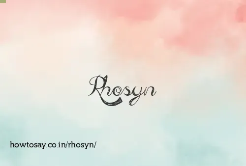 Rhosyn