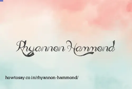 Rhyannon Hammond