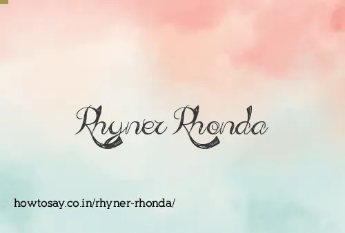 Rhyner Rhonda