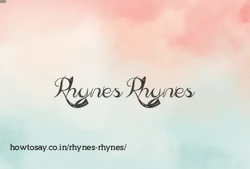 Rhynes Rhynes