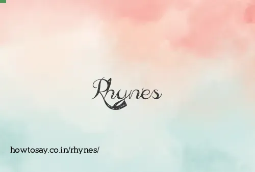 Rhynes