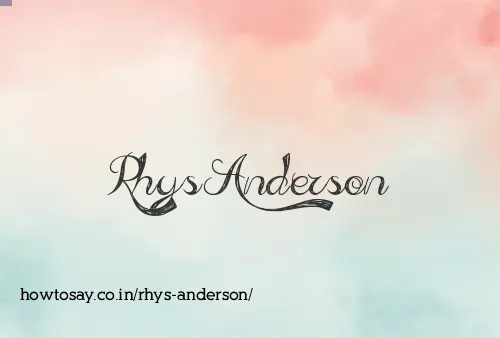 Rhys Anderson