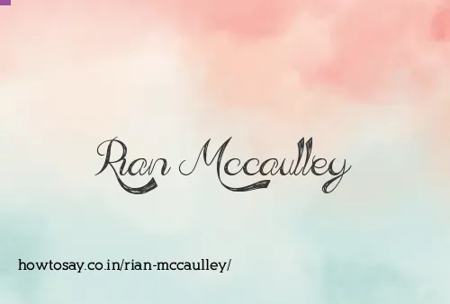 Rian Mccaulley
