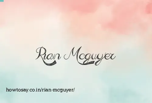 Rian Mcguyer