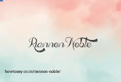 Riannon Noble