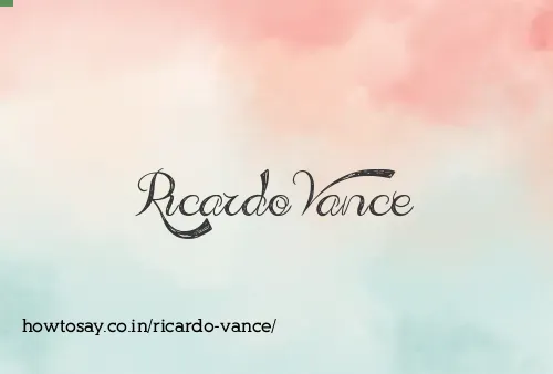 Ricardo Vance