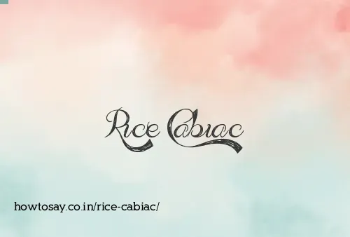 Rice Cabiac