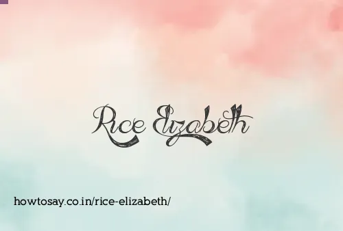 Rice Elizabeth