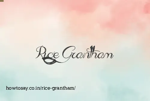 Rice Grantham
