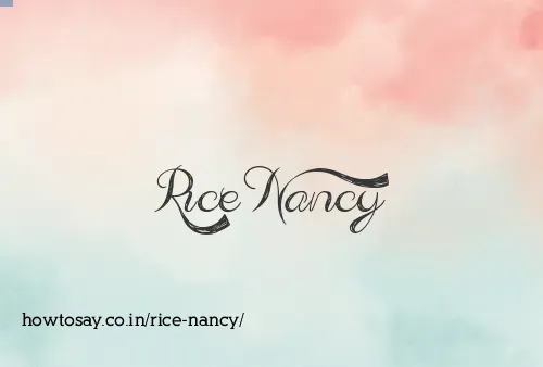 Rice Nancy
