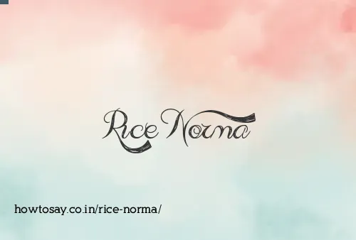 Rice Norma