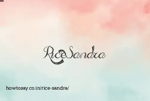 Rice Sandra