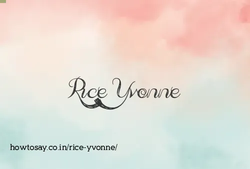 Rice Yvonne
