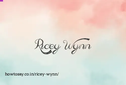 Ricey Wynn