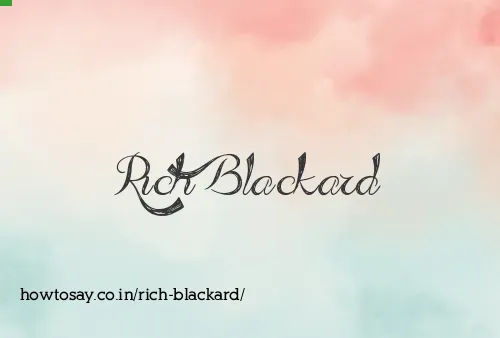 Rich Blackard