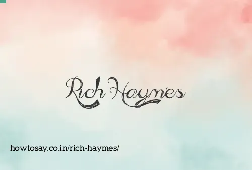 Rich Haymes