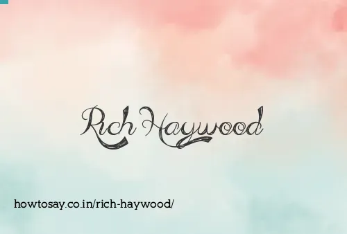Rich Haywood