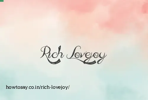Rich Lovejoy