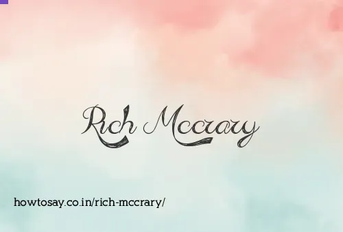 Rich Mccrary