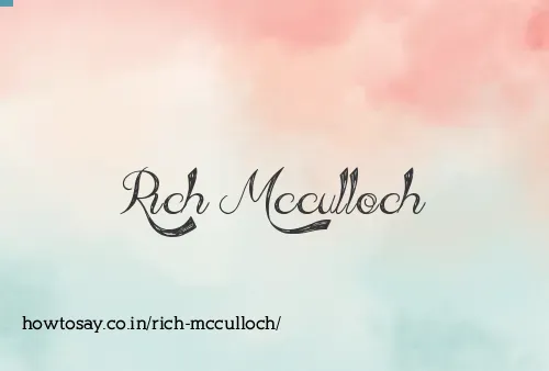 Rich Mcculloch