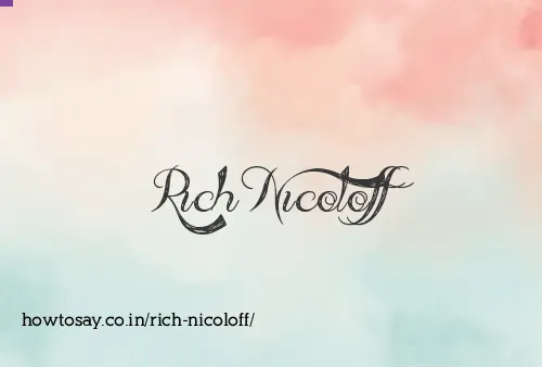 Rich Nicoloff