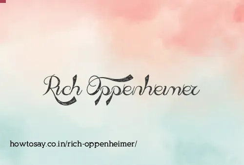 Rich Oppenheimer