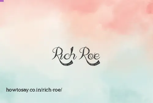 Rich Roe