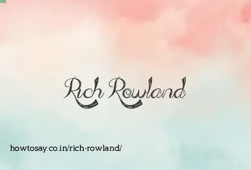 Rich Rowland