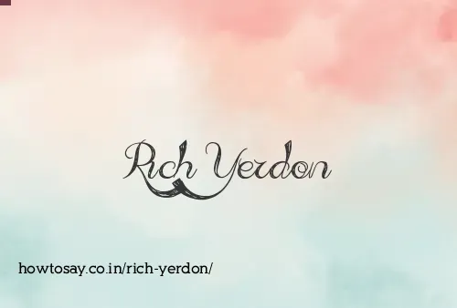 Rich Yerdon