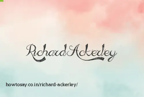 Richard Ackerley