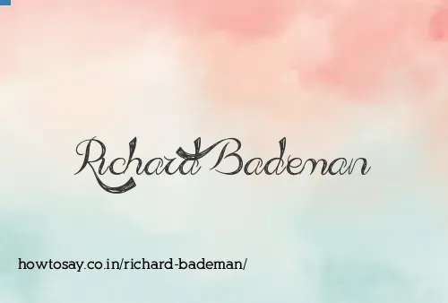 Richard Bademan
