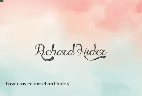 Richard Hider