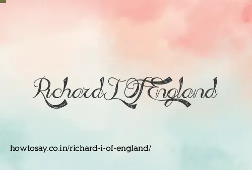 Richard I Of England