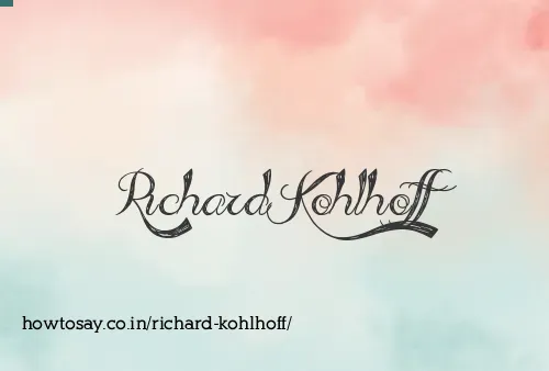 Richard Kohlhoff