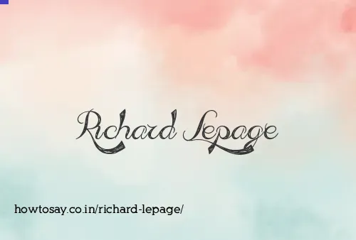 Richard Lepage