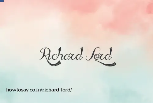 Richard Lord