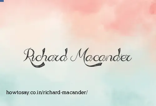Richard Macander