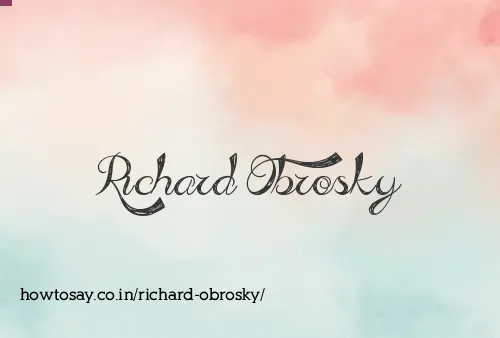 Richard Obrosky