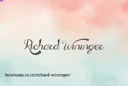 Richard Wininger