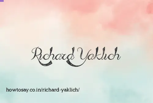 Richard Yaklich